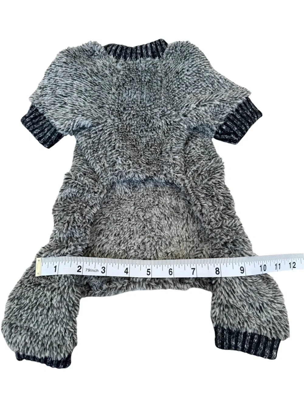Dog Fuzzy Pajamas. “Fitwarm” Grey Pet Onesie for Thermal Warmth. NWT. Never Worn